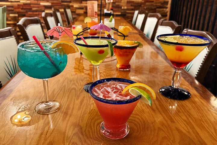 Margaritas and drinks at Los Rancheros