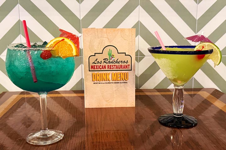 Margaritas and drinks at Los Rancheros