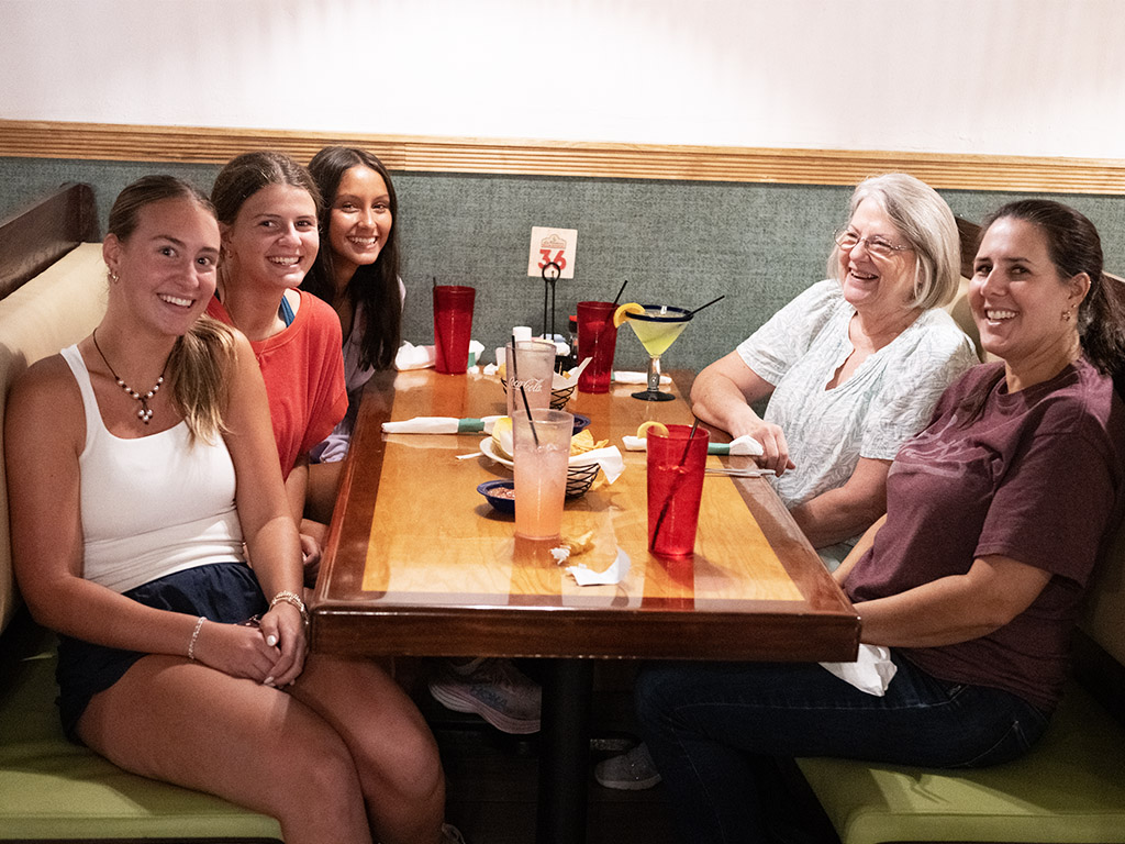The warm, colorful dining room at Los Rancheros